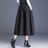 Women's Woolen A-line High Waist Midi Skirt: Thick, Fashionable Autumn/Winter Style