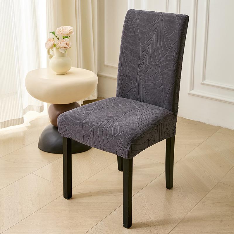 Thickened Waterproof Jacquard Leaf Chair Cover - Modern Elastic Design