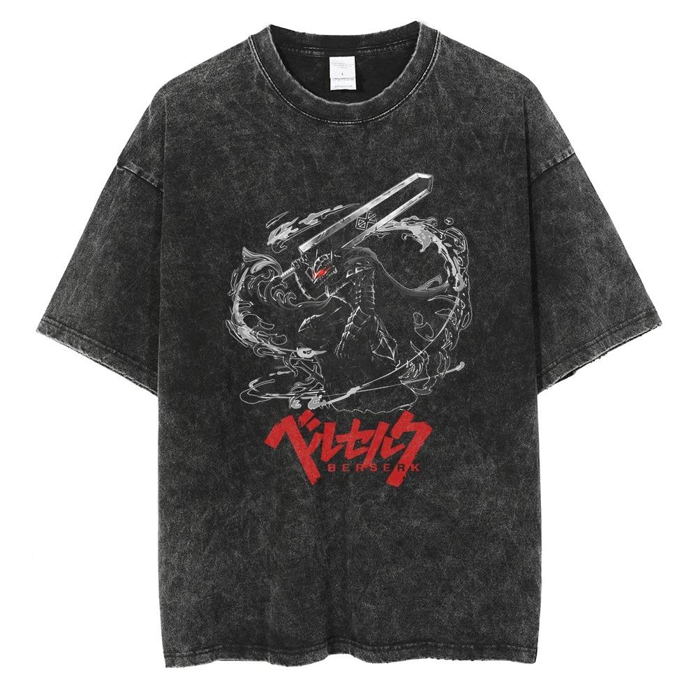 

Berserk Guts Manga Panel Vintage Washed Oversized T-Shirt | Unisex Dark Fantasy Anime Streetwear Tee XXXL різнокольоровий