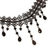Charmante Gothic Schwarze Spitzen-Choker-Halskette für Damen