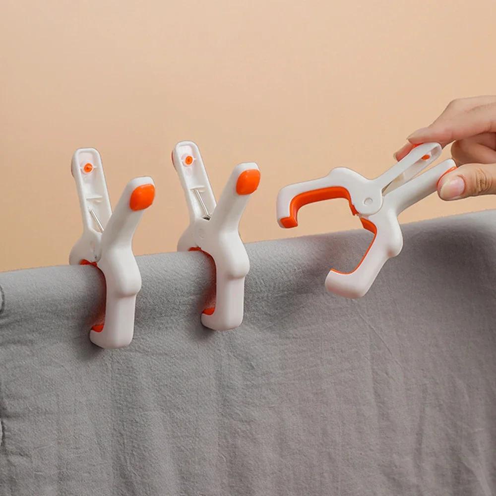 Hanging Clips Beach Towel Clips Plastic Reusable Non-Slip Fixed Drying Clothespins Strong Windproof Clothes Pegs Large Quilt