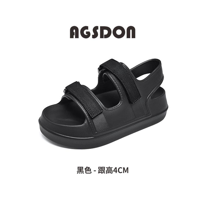 Black sports sandals new spring and summer platform beach shoes Roman sandals