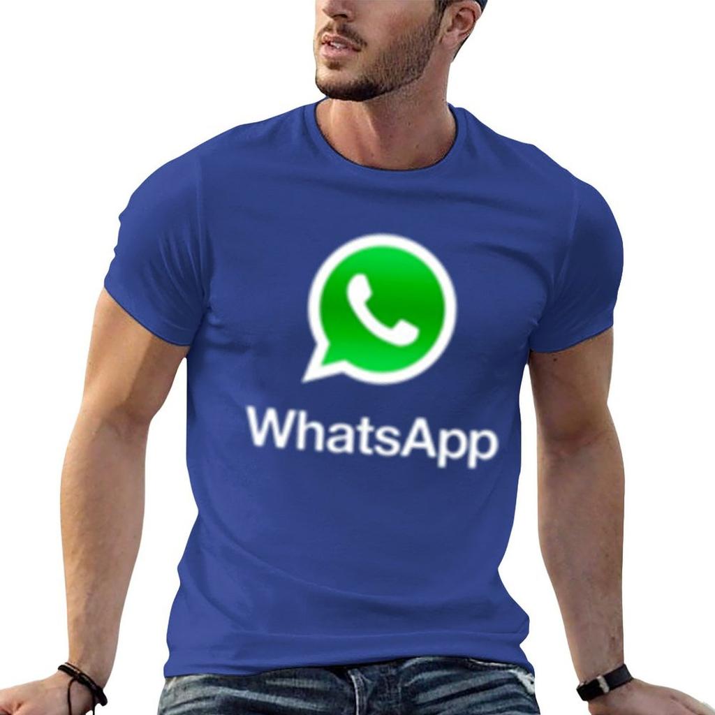 WhatsApp T-Shirt-Personalisierung, Ästhetische Kleidung, Grafik-Shirts, Herren-T-Shirts mit Grafik