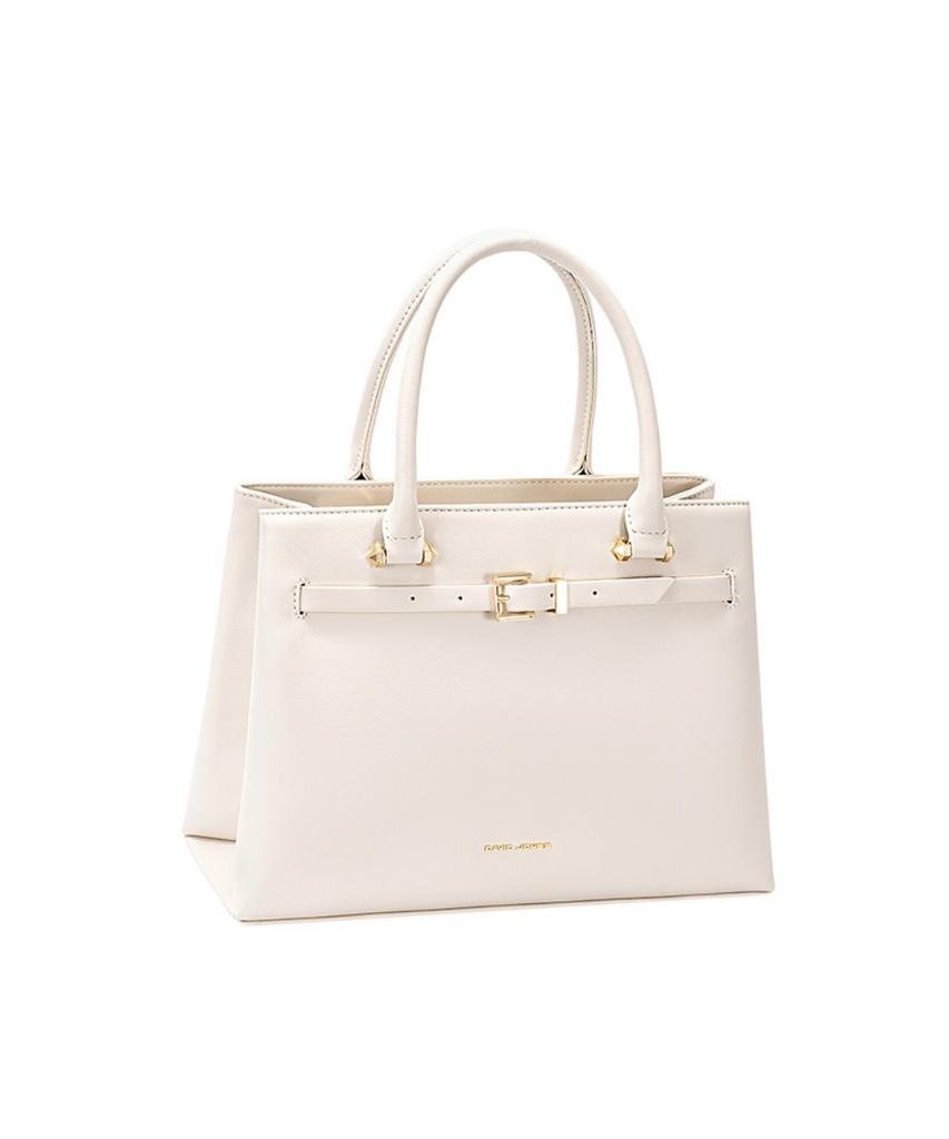 David Jones Madeleine 3-Way Belted Tote Leather Bag_Almond Milk (Cm8243)