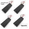 10pcs 2 Slot Port AAA Battery Holder Case Box with Leads with ON/OFF Switch Cover Standard Battery Container