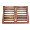 Bath Mat Foldable Wood Shower Mat Anti Slip Bathroom Mat Versatile for Indoor Outdoor Use Floor Mat for Spa Sauna Pool
