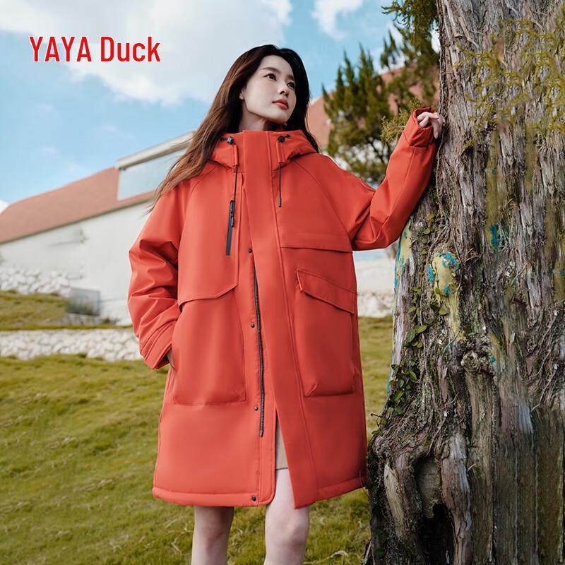 

YAYA Women s Mid-length Hooded Thickened Down Parka Jacket 2XL