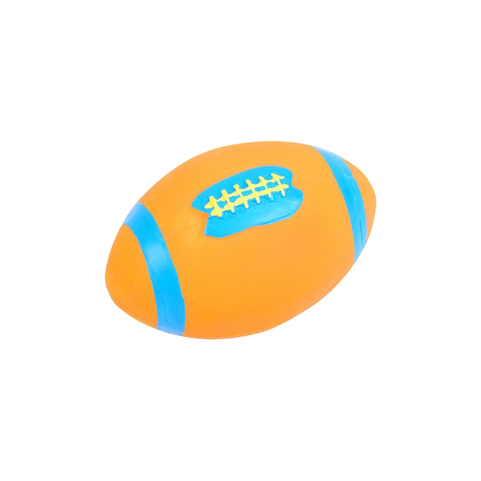 

Squeaky Latex Rugby Dog Toy, Interactive Dog Ball, Soft Chew Toy For Small Medium Dogs, Teeth Cleaning Puppy Toy, Cute Cartoon Color Football One Size помаранчевий