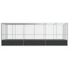 Vidaxl Woliera Z Przedłużeniem, Srebrna, 625X207X212 Cm, Stal