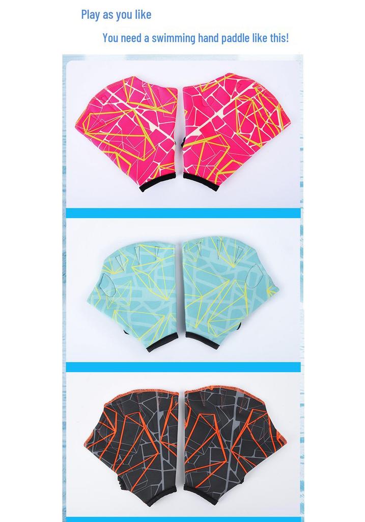 Paddle Hand Half-Finger Diving and Swimming Gloves for Outdoor Water Sports