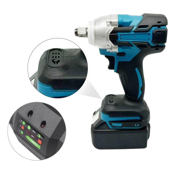 Elektrický rázový utahovák Akumulátorový 3v1 Bezkomutátorový Rychlonabíječka 406 ft-lbs Točivý moment Automobilová údržba Rázový utahovák