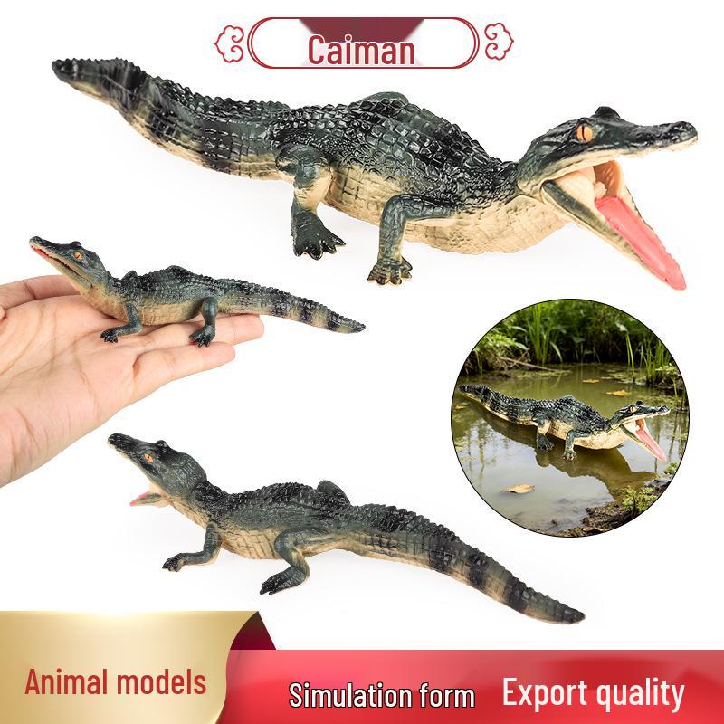 Crocodile Animal Model Toy: Caiman, Gharial, Nile Crocodile, Wild Boar, Deinosuchus - Kids' Educational Ornament