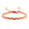 Adjustable Colorful Three-Strand Braided Waxed Thread Bracelet Set for Couples and Handmade Jewelry