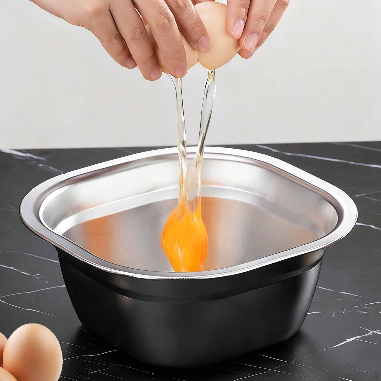 

Большая квадратная кейтеринговая миска из нержавеющей стали 5,5 дюймов, универсальное использование, для мытья, супов, сервировки 5.8cm Height