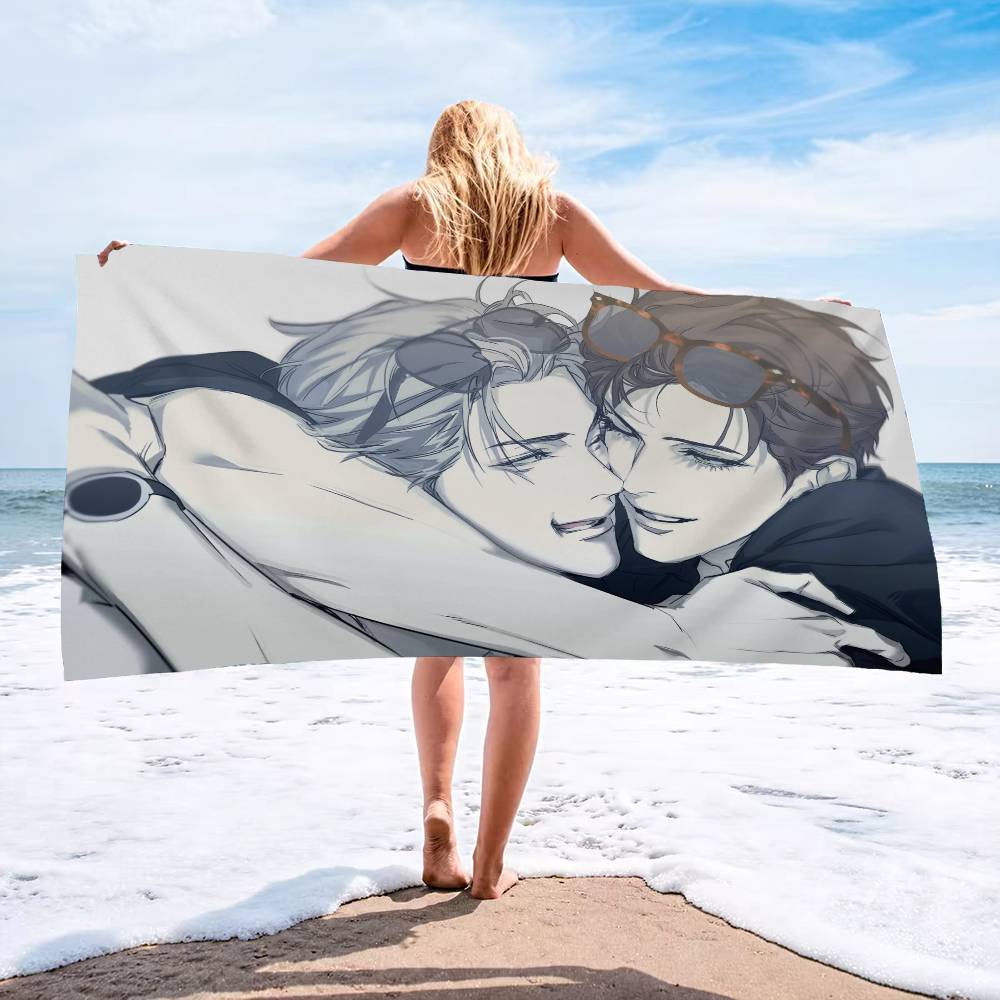 Nerd Project bl Anime Beach Towel Colorful Bath Towels for Girl Microfiber Quick Dry Custom Sand Free Beach Yoga Spa Gym Pool