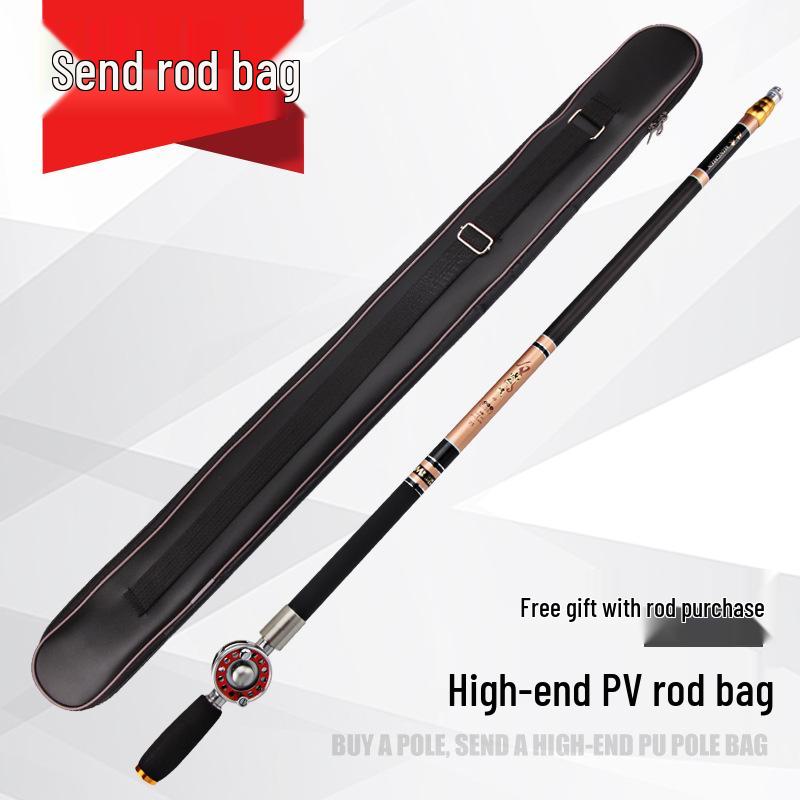 Zhongtong Ultraleichte 28-Ton Angelrute: Integrierter Rollenhalter & Innenverkabelung, Kurzer Abschnitt, Harte Handrute