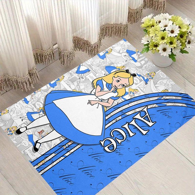 1pc Disney Cartoon Characters Pattern Carpet Area Rug Non-slip Carpet Hand Washable Floor Mat Suitable For Living Room Bedroom Home Decor