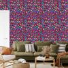 Neon Glitter Hearts Wallpaper Purple, Violet and Red 50x1000
