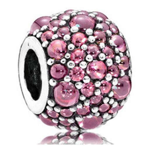 Bracelet Women'S Pink Love Mulan Petals Glazed Beads Loose Beads String Beads Diy Accessories