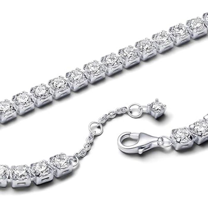 Bracelet de tennis - PANDORA - 593539C01 - Argent sterling 925 - Zircon blanc - Épaisseur 4 mm