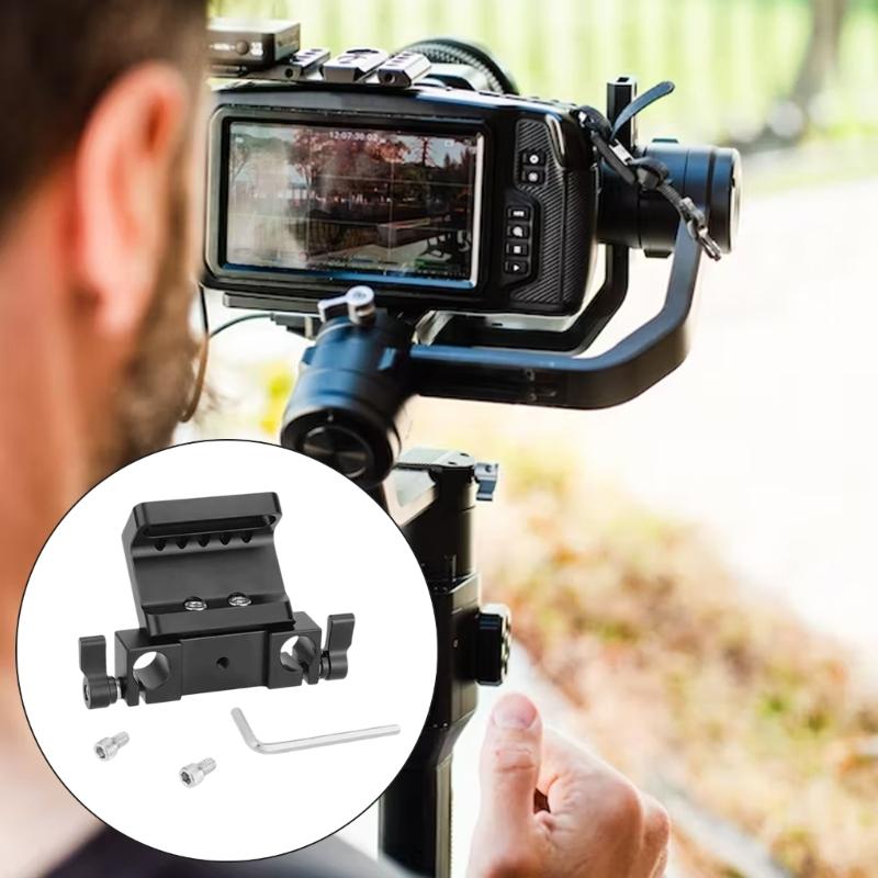 Mehrzweck-Kamerabasisplatte mit 15-mm-Doppelstangen-Schienenklemme für DSLR-Rig-Stützsysteme Zubehör
