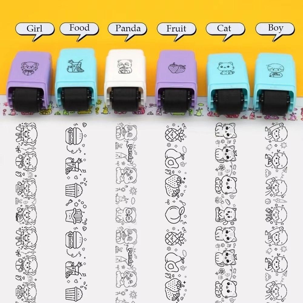 Creative Cartoon Stamp Colorable DIY Scrapbooking Stamp Animal Fruit Stamp  Craft Projects