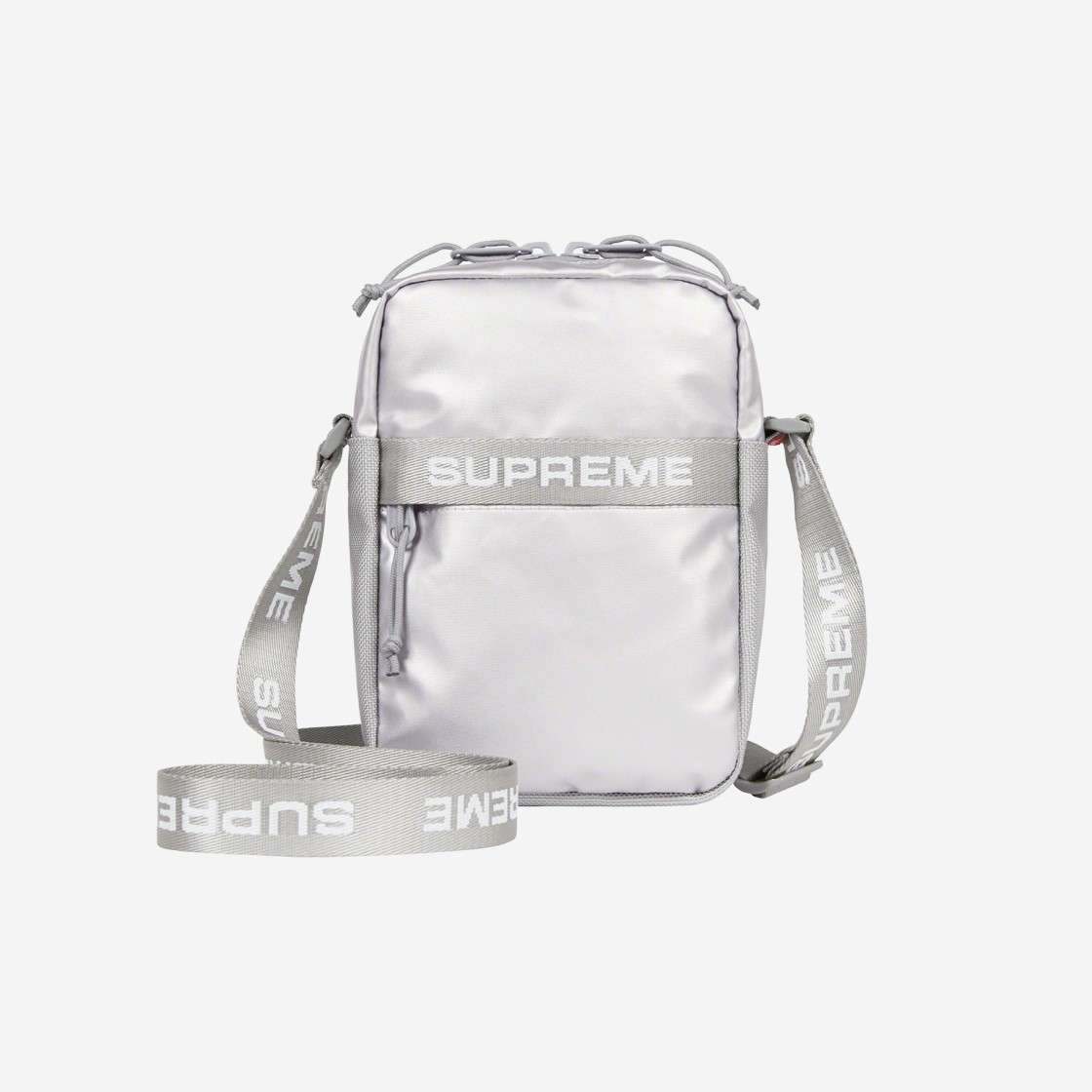 

Сумка через плечо Supreme Серебристая 22FW -