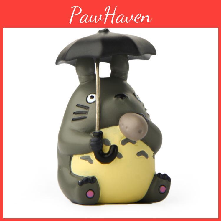 Resin My Cartoon Neighbor Totoro With Umbrella Design Miniature Garden Decor
