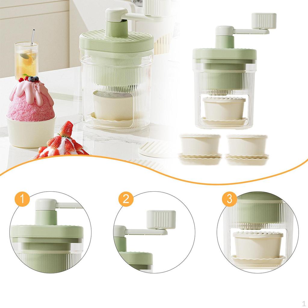 Hand Crank Ice for Snow Cones And at Home Or Outdoor Gatherings