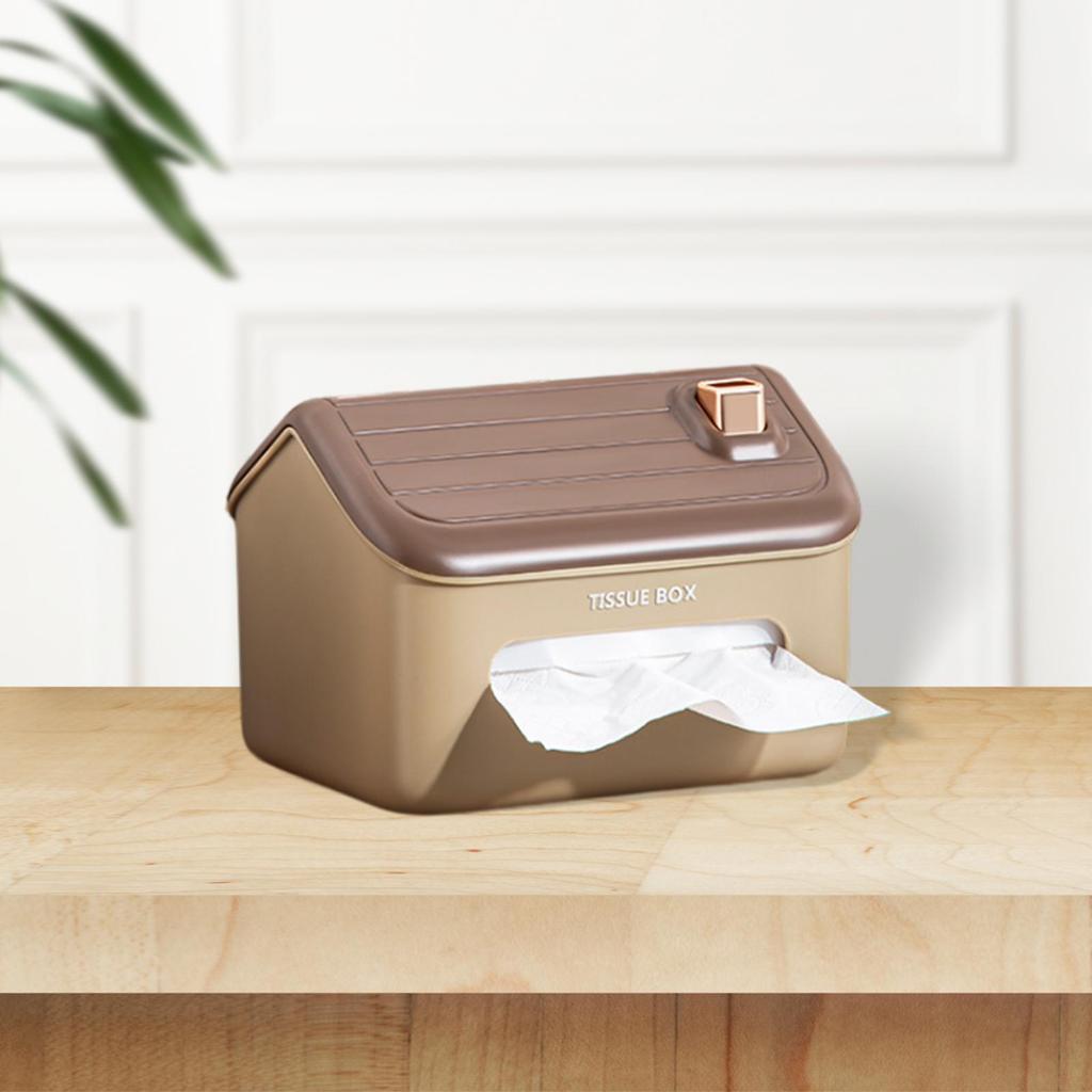 House Shaped Tissue Box Cover Paper Container Case with Nonslip Bottom Modern Durable Sheet