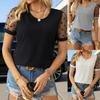 Bluze și cămăși casual de modă pentru femei, cu gât rotund și mânecă scurtă