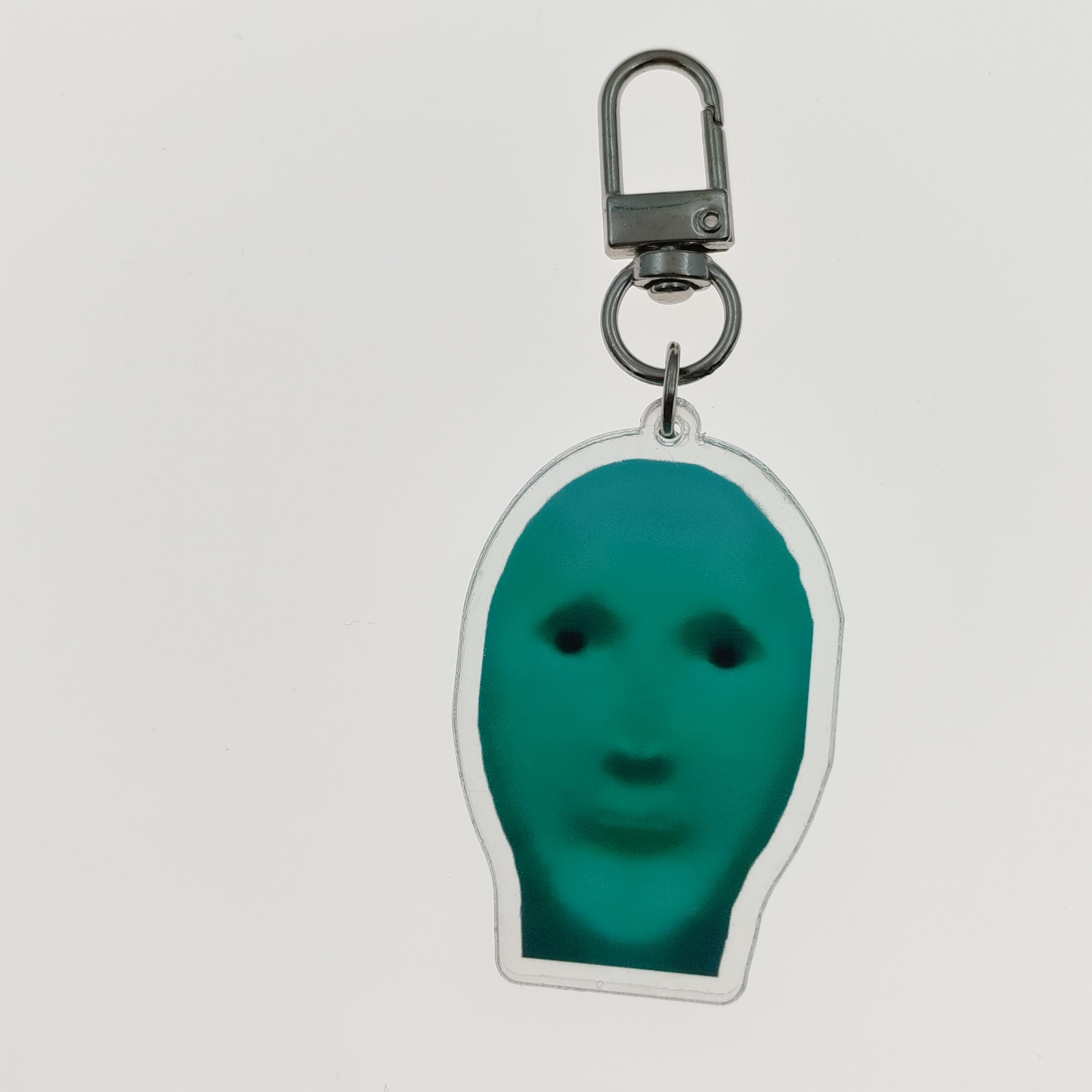 zip zip zap zap zip zip, alien cat meme, Alien keychain, Green Alien Cat Fun Cute Keychain, Backpack pendant 5 cm