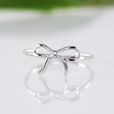 Luxury Fashionable Minimalist  Bow Finger Copper Color Ring for Women Trendy Brand Design Party Fashion Girlfriend Gifts