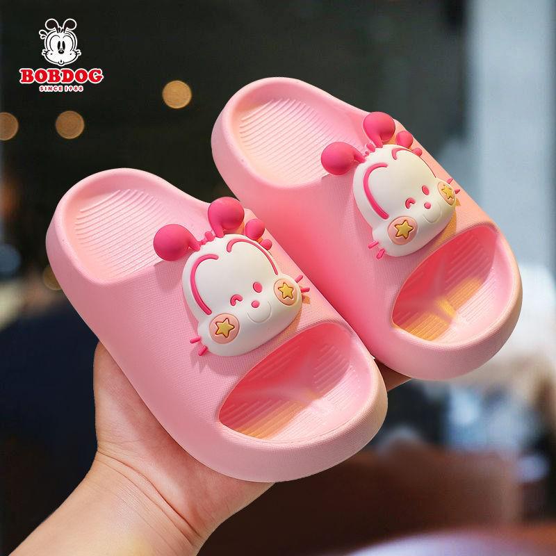 

Bobdog Kids Cute Cartoon Non-Slip Summer Slippers for Indoor and Outdoor Use Size 21cm розовый