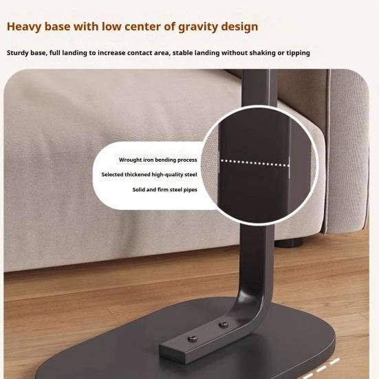 Mesa Lateral em Forma de C Sala de Estar Quarto Canto do Escritório Estrutura de Metal Mesa de Centro Mesa de Cabeceira Moderna Mesa Lateral Oval para Sofá Sofá Espaço Pequeno