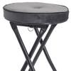 Foldable Stool Velveto With Soft Seat Grey