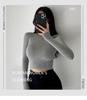 Korean Dongdaemun Trendy Tight Long Sleeve T-shirt: Sexy & Versatile with Big Bust and Waist Display