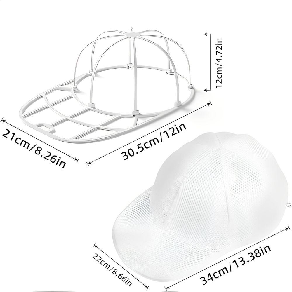 3pcs Baseball Cap Washer Laundry Bag with Plastic Hat Shaper Frame for Trucker/Sports Hats Daily Laundry Household Accessory YMY