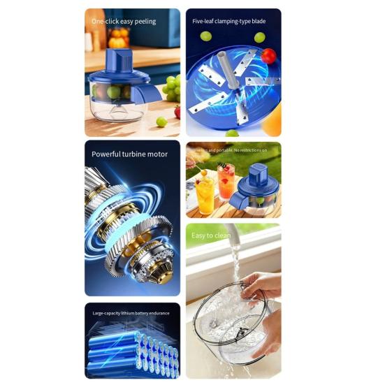 Electric Peeling Machine Automatic Potato Grape Garlic Peeler Rechargeable Cordless Fruit And Vegetable Peeler Easy to Clean Dishwasher Safe Kitchen