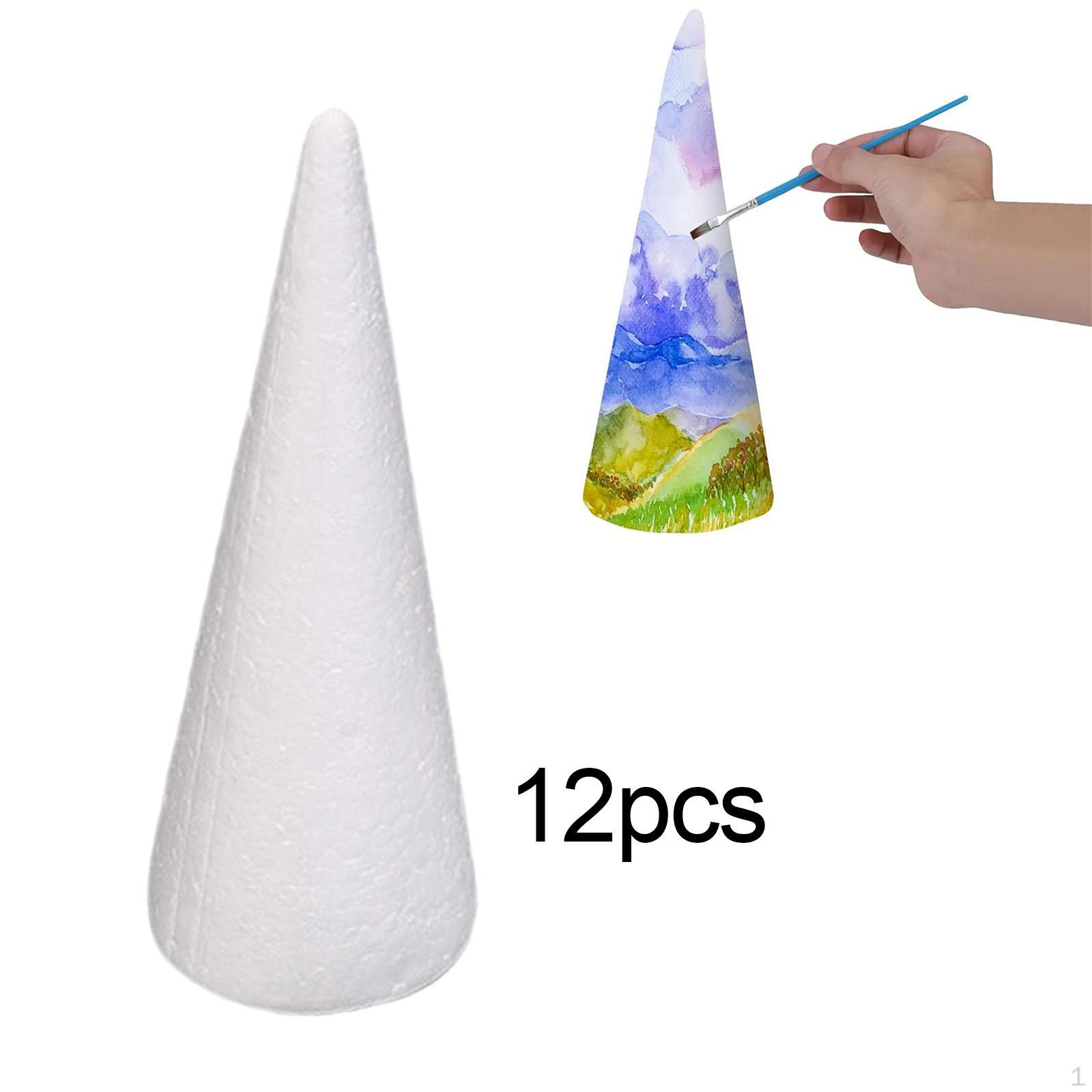 12 шишек для поделок, пенопластовые еловые шишки, ручная работа, рождественские из пенополистирола 9.8cm