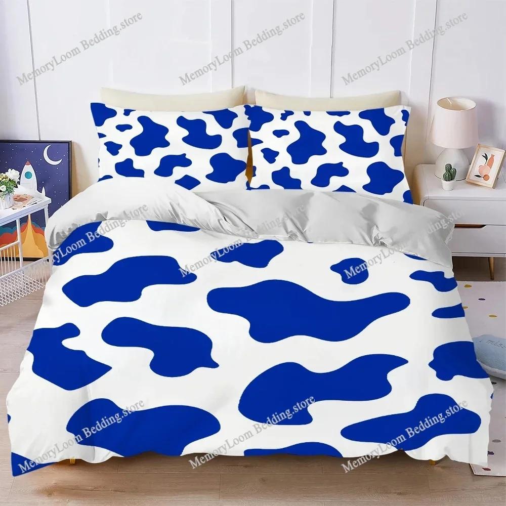 Black and White Cow Duvet Cover Set Home Style Bedding Soft Laundry Cotton Bed Four Seasons Student Dormitory Home Textileextile
