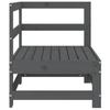 Garden Corner Sofa Gray Solid Pine Wood