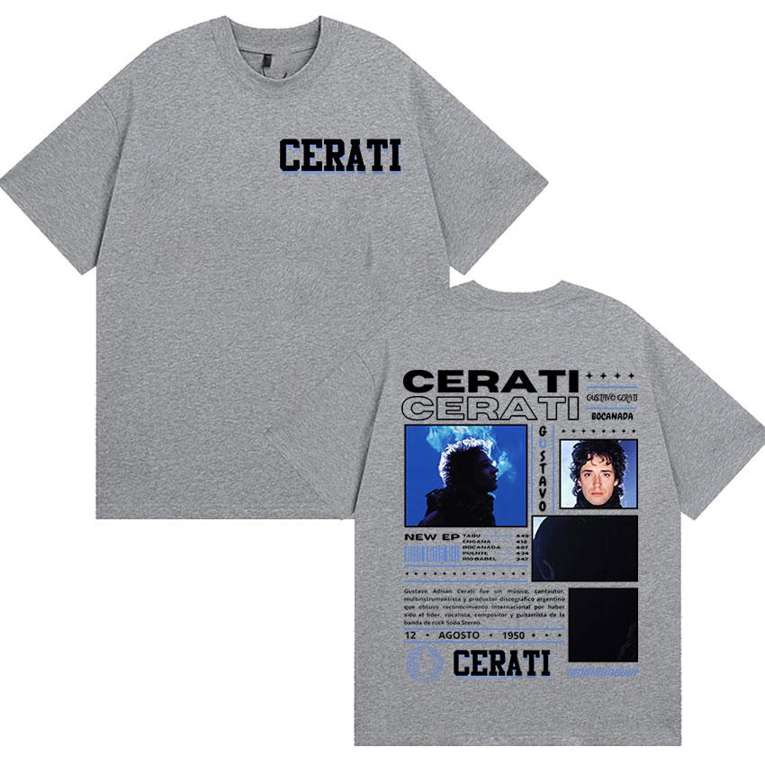 Rapper Gustavo Cerati Tour Album Graphic TShirt Unisex Fashion Oversized Cotton Tshirts Vintage Hot Sale Short Sleeve Tshirt