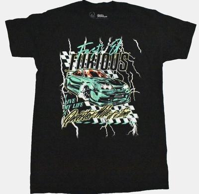 Fast & Furious Mens I Live Me Life A Quarter Mile At A Time Shirt New