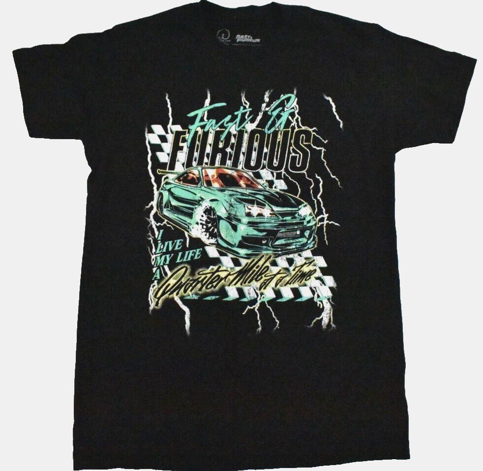 Fast & Furious Mens I Live Me Life A Quarter Mile At A Time Shirt New