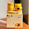 Ceramic Toothpick Box Household High-end Dental Floss Jar Cute Bear High-value Cotton Swab Storage Jar Bottle Personalized Toothpick Holder