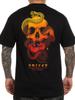 Sullen Herren Sarok Totenkopf Kurzarm T-Shirt Totenkopf und Schlange Tattoo Stil Tee