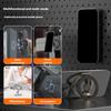 Double Hoop Magnetic Phone Holder with Full Rotation Capability Foldable Metal Construction for Desks