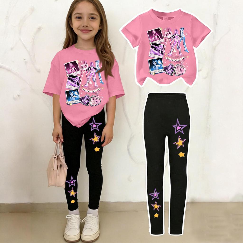 Children's Casual Short-sleeved Printed Short-sleeved Shirt And Pants Two-piece Set