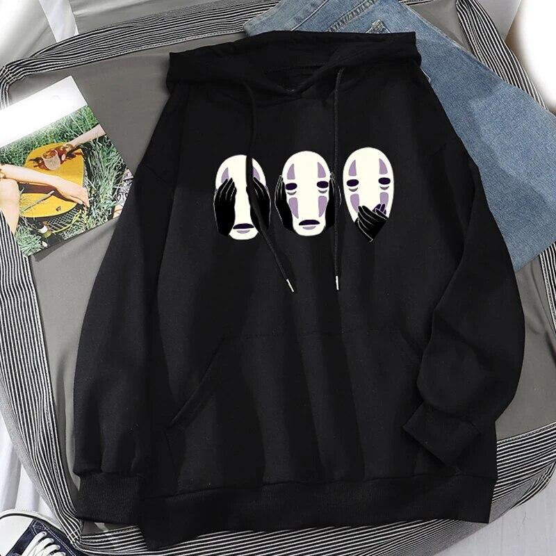 

Аниме «Унесенные призраками» толстовки с капюшоном без лица с принтом унисекс Женская модная уличная одежда Y2k Толстовка с капюшоном Пуловеры Одежда унисекс 4XL